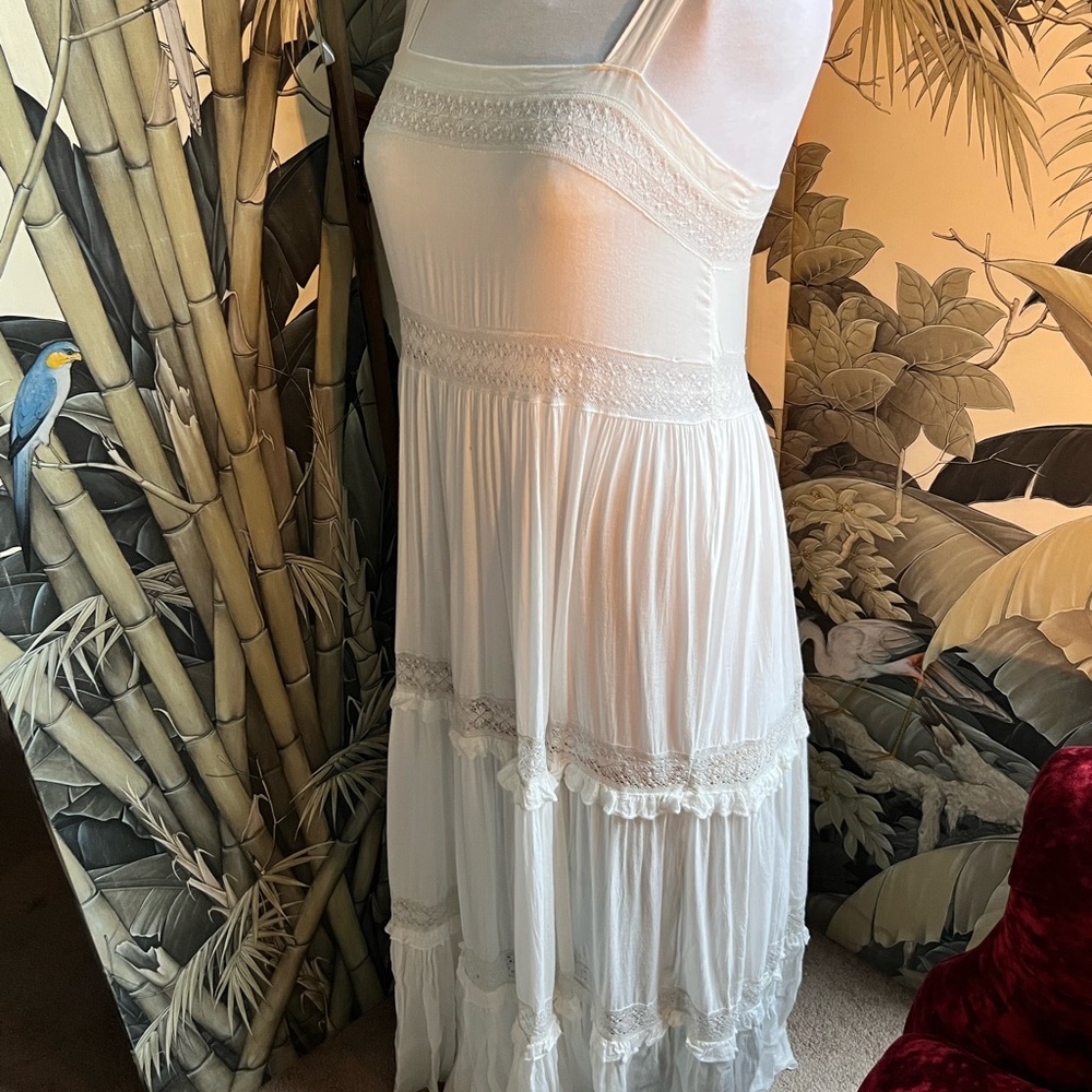 Free People Cream Lace Detail Dress